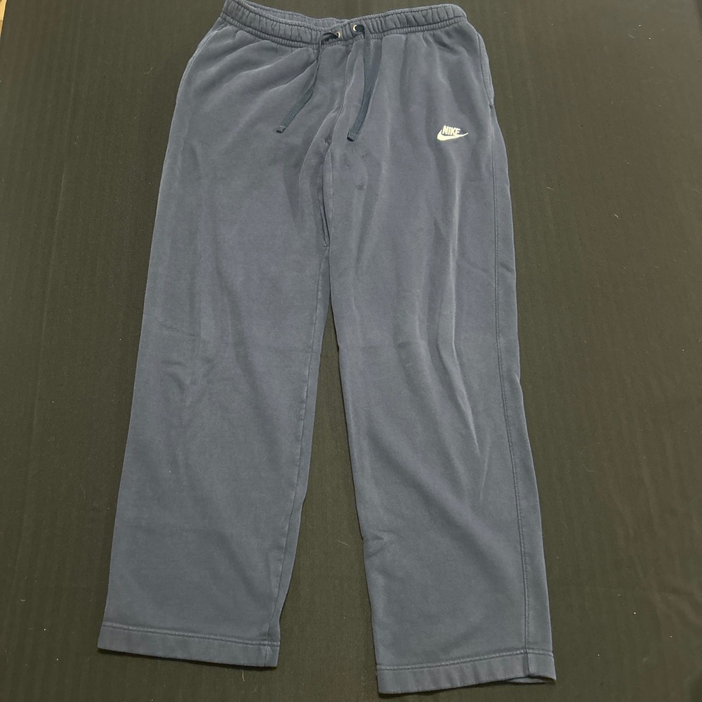 Nike Mens Fleece Sweatpants Navy Blue Large Embroidered Logo RN56323
